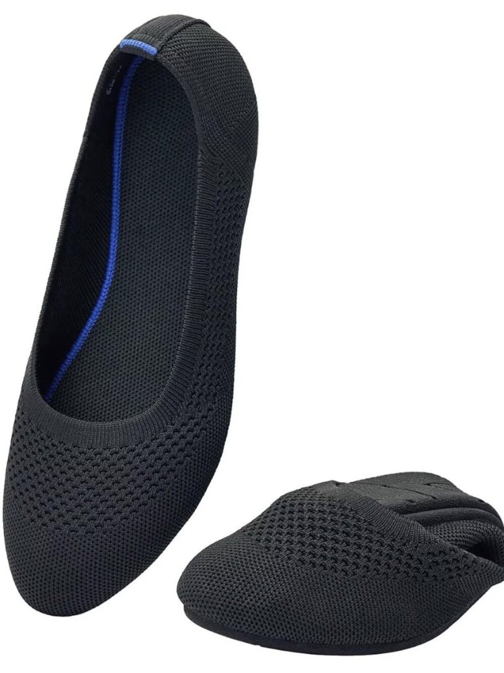 Women's Ballet Flats Slip On Knit Soft Round Toe Dress Shoes